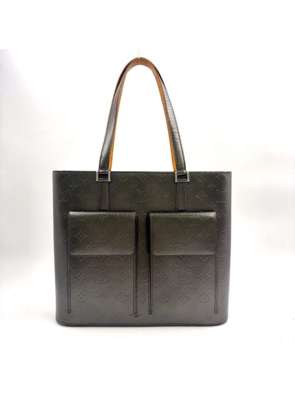 Louis Vuitton Wilwood Monogram Matte Noir Calfskin Black Tote Bag Silver